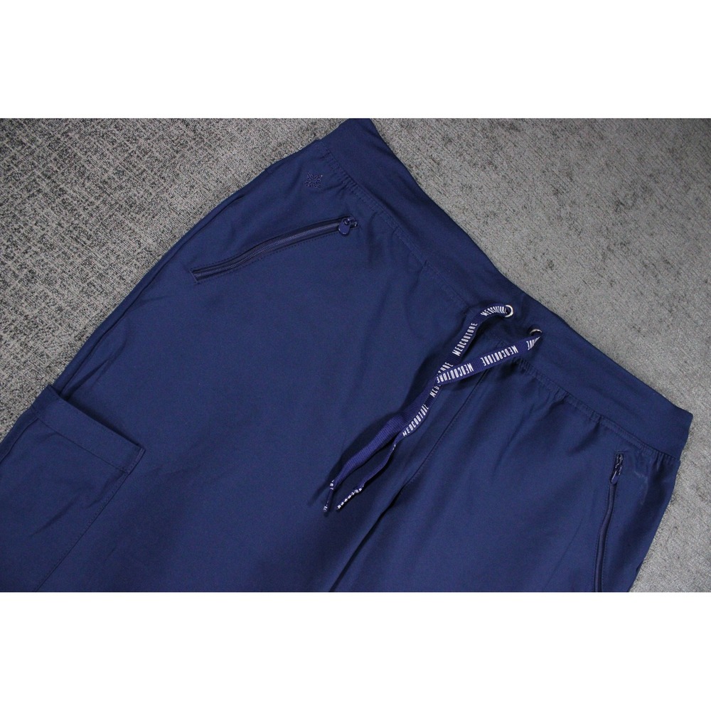 Med Couture Insight Navy Blue Cargo Scrub Pants Womens Large MC2702 Drawstring